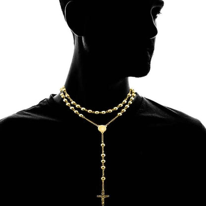 18K Gold Plated Diamond Cut Rosary