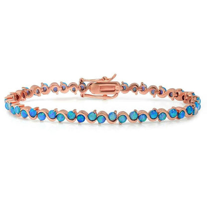 18K Gold Plated Opal Tennis Bracelets