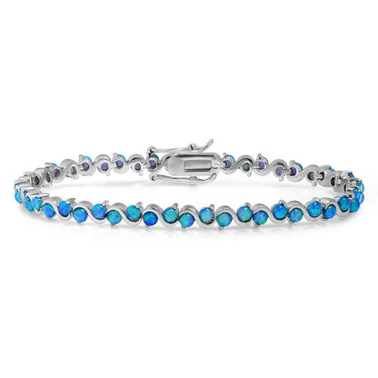 18K Gold Plated Opal Tennis Bracelets
