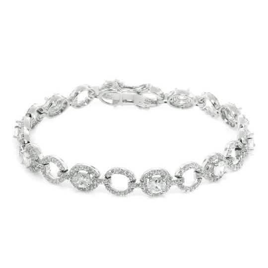 18K White Gold Plated Tennis Bracelets
