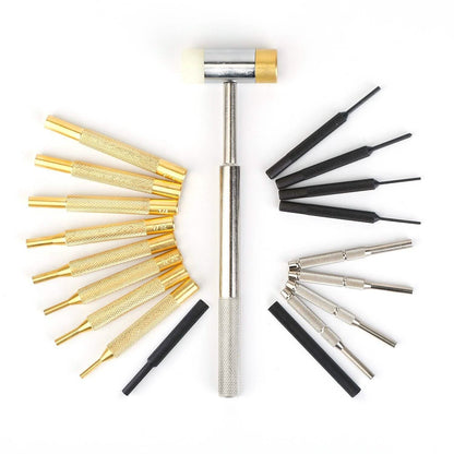 19-Piece: Hammer Punch Set Drift Pin Punch Kit with Portable Storage Box