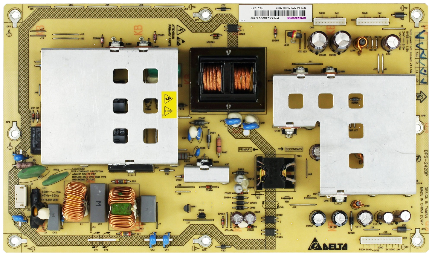 Sanyo 1AV4U20C17400 (DPS-242BP A) Power Supply Unit