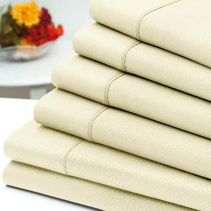 6-Piece: US Army Embossed Greek Key Sheet Set