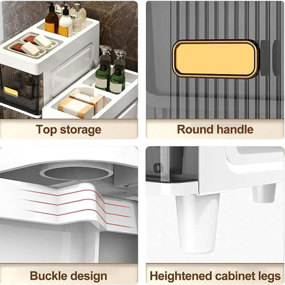 Slimline Multi-Drawer Storage Cabinet – 3, 4, or 6 Layer