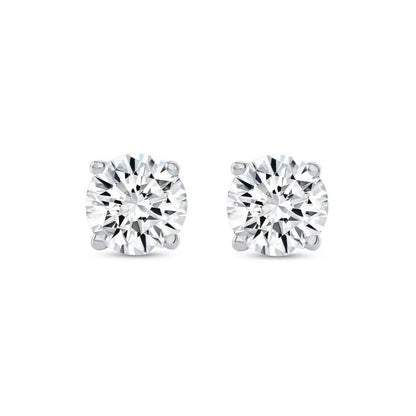 2 Ct Round Lab Created Grown Diamond Earrings 950 Platinum E/VVS Basket Screw