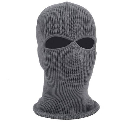 2 Holes Full Face Cover Hood Knitted Balaclava Face Mask