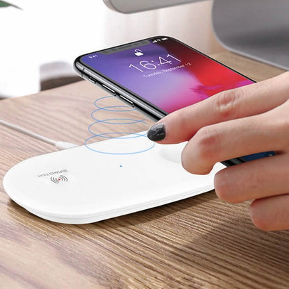 2-in-1 10W Qi Wireless Charging Pad