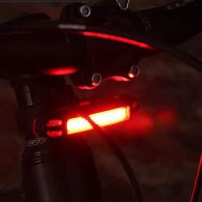 2-in-1 500LM Bicycle USB Rechargeable LED Bike Light Taillight Ultralight Warning Night