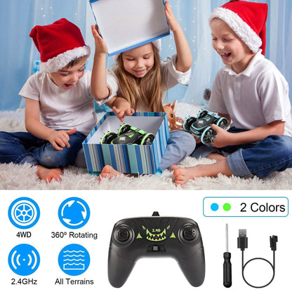2-in-1 Amphibious RC Car Toy 4GHz 4WD Double-sided 360¬∞ Rotating Stunt Car