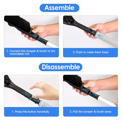 2-in-1 Automobile Snow Shovel Frost Removal with 360¬∞ Pivoting Brush Head