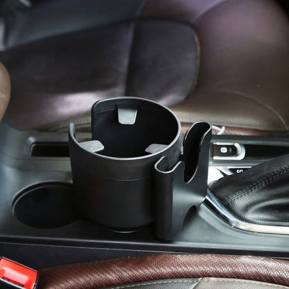 2-in-1 Car Cup Holder with Phone Holder Adjustable Base