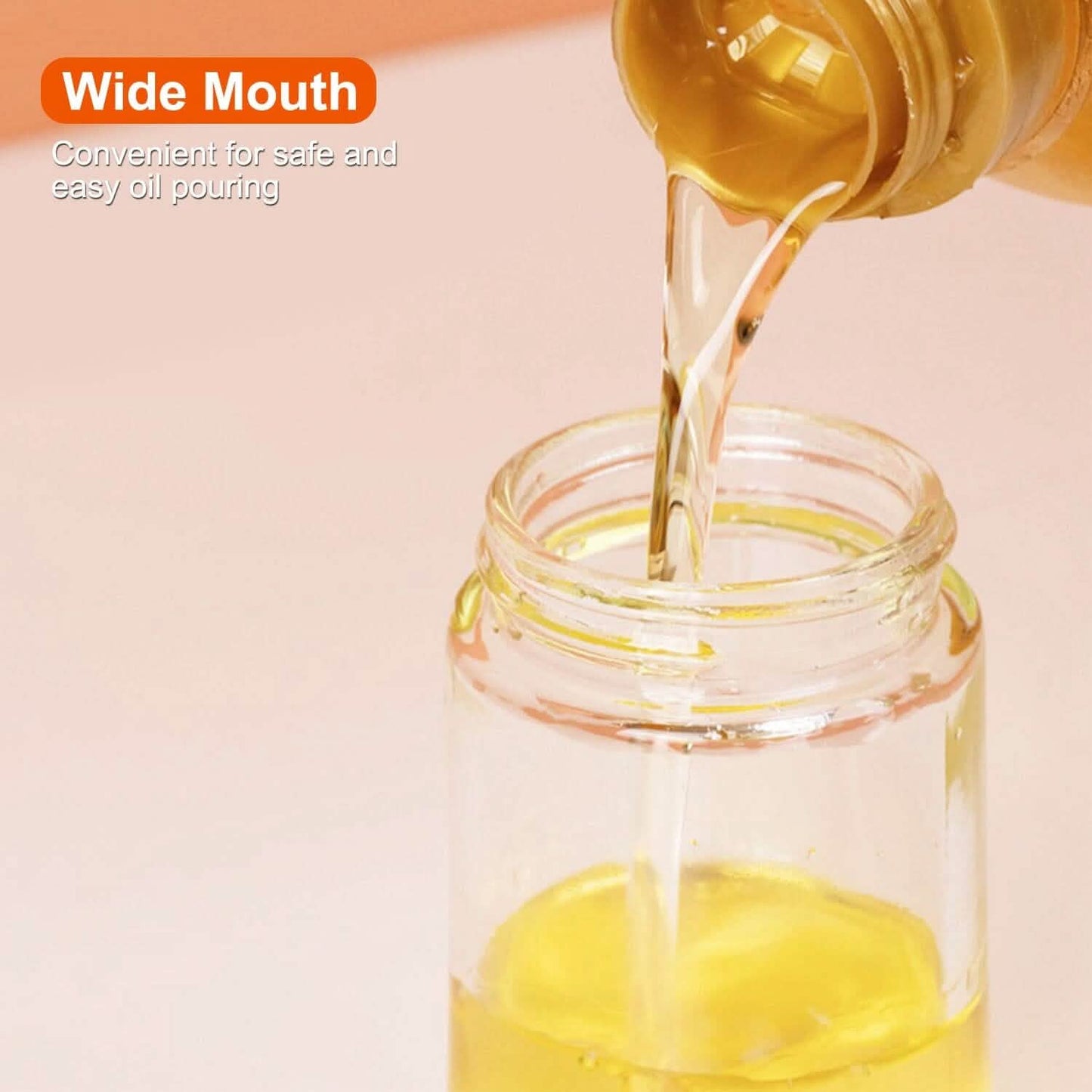 2-in-1 Glass Olive Oil Dispenser with Silicone Dropper