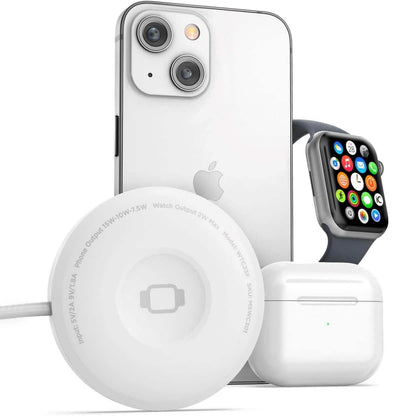 2-in-1 Magnetic Wireless Charger for Both Apple Watch and iPhone
