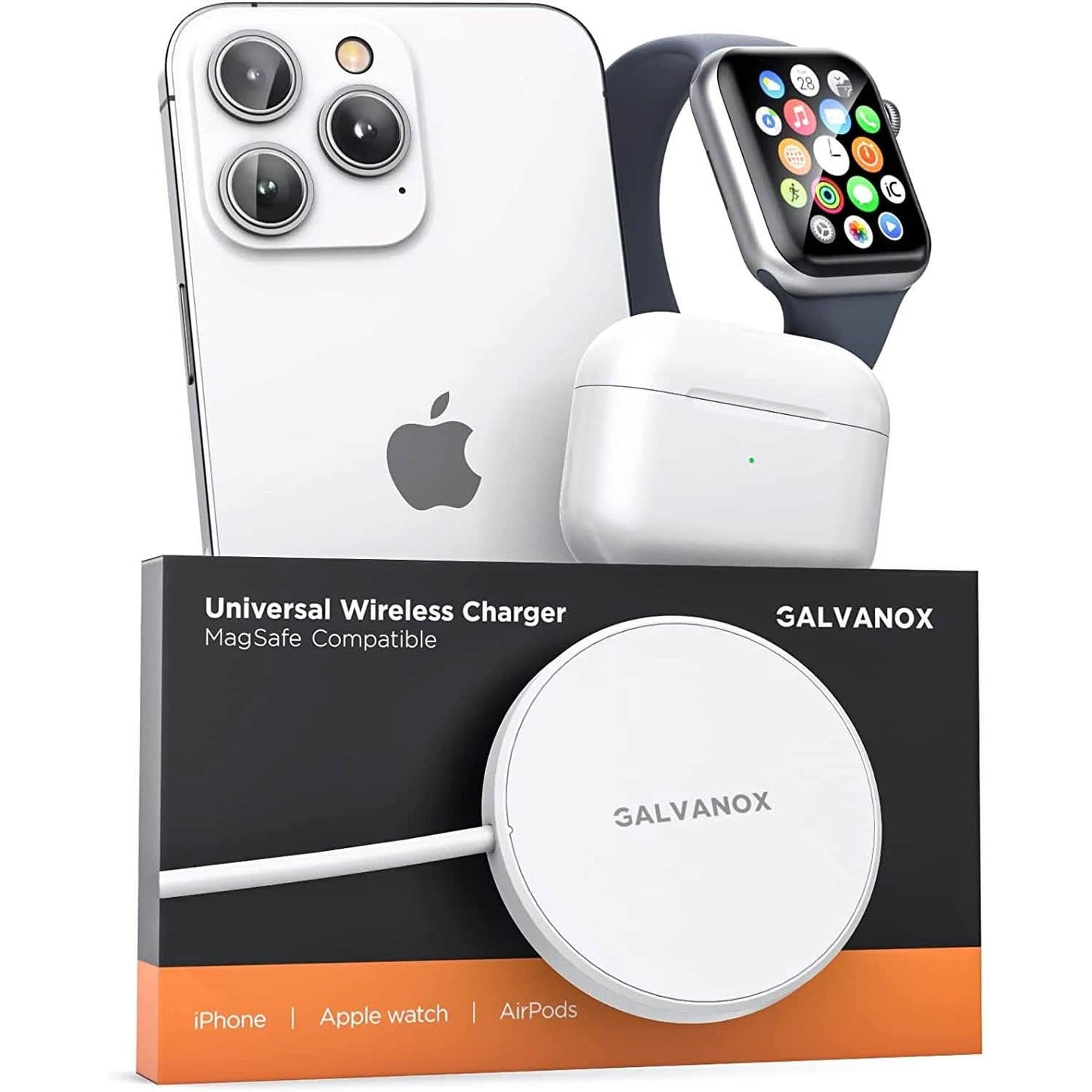 2-in-1 Magnetic Wireless Charger for Both Apple Watch and iPhone