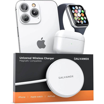 2-in-1 Magnetic Wireless Charger for Both Apple Watch and iPhone