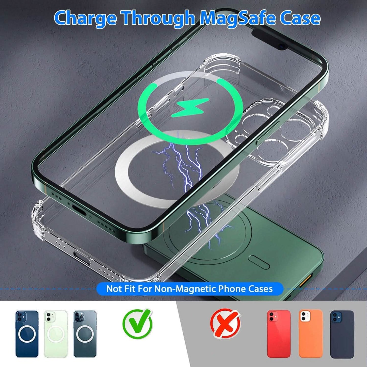 2-in-1 Magnetic Wireless Power Bank 10000mAh PD20W Fast Charger Mag Safe