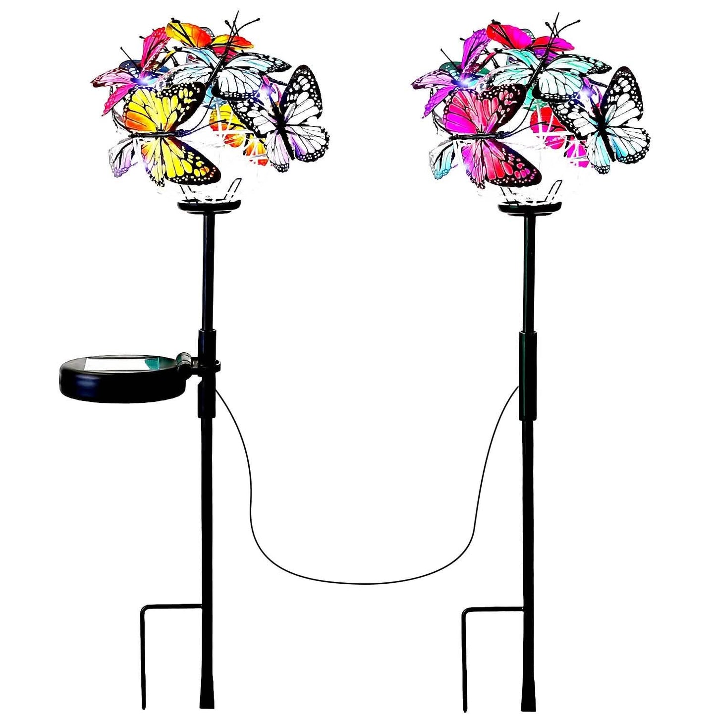 2-in-1 Outdoor Butterfly Solar Light Yard Stake