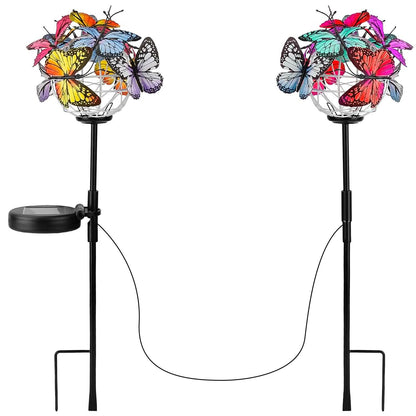 2-in-1 Outdoor Butterfly Solar Light Yard Stake