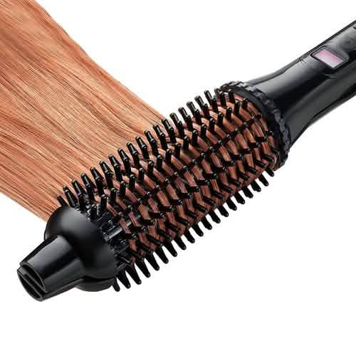 2-in-1 Perfecter Flat Iron Hair Straightener and Hot Round Brush