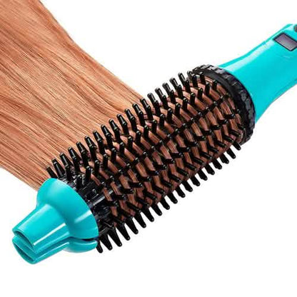 2-in-1 Perfecter Flat Iron Hair Straightener and Hot Round Brush