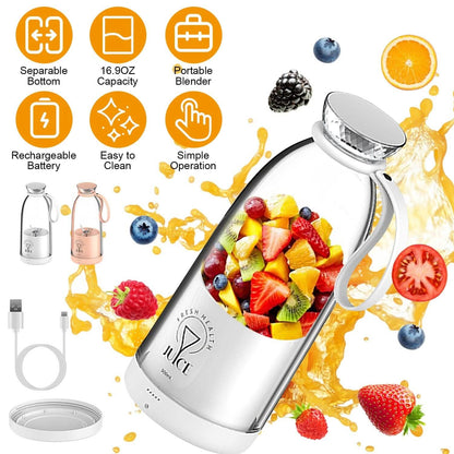 2-in-1 Portable Fruit Blender Rechargeable