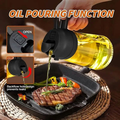 2-in-1 Portable Oil Sprayer and Dispenser