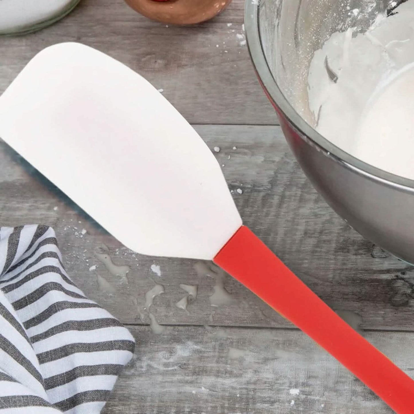 2-in-1 Silicone One Tablespoon Cookie Scoop and Spatula to Stir, Fold, Scrape