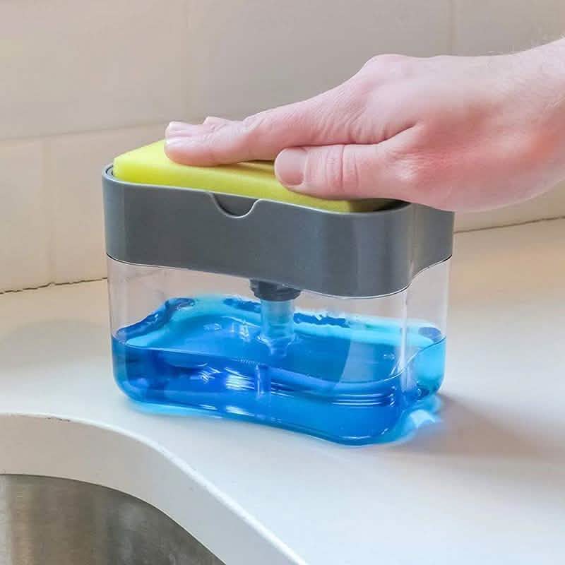 2-in-1 Soap Dispenser Pump with Sponge Holder