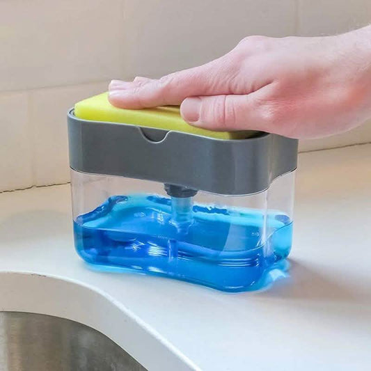 2-in-1 Soap Dispenser Pump with Sponge Holder