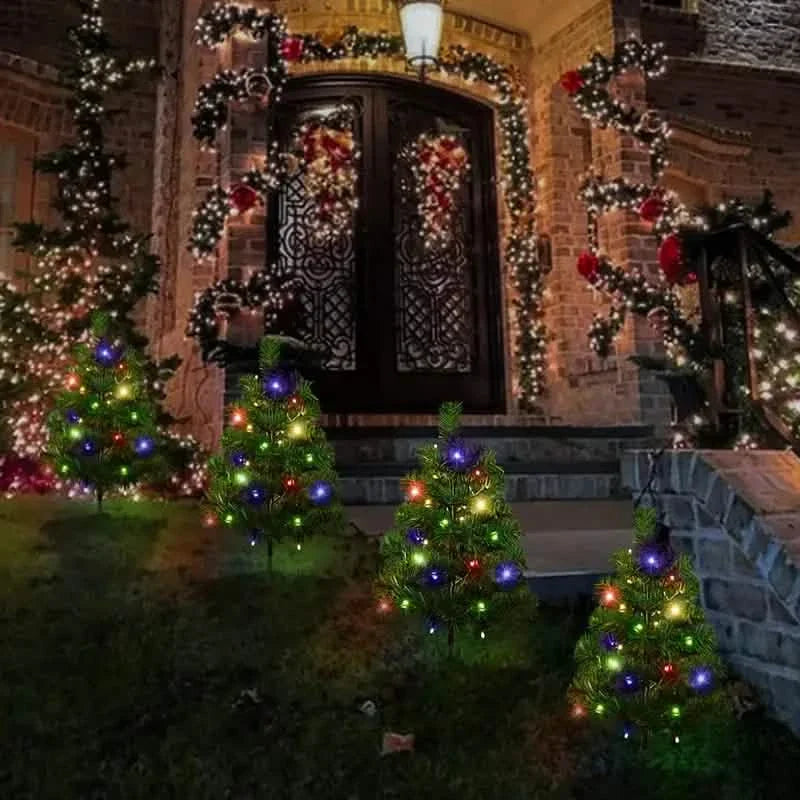 2-in-1 Solar Christmas Tree Lawn Light