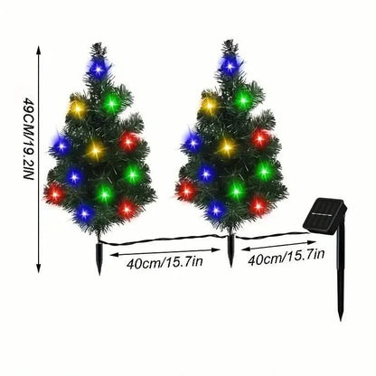 2-in-1 Solar Christmas Tree Lawn Light