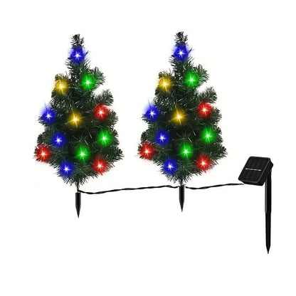 2-in-1 Solar Christmas Tree Lawn Light