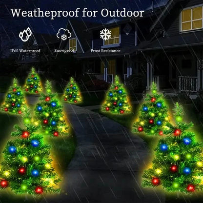 2-in-1 Solar Christmas Tree Lawn Light