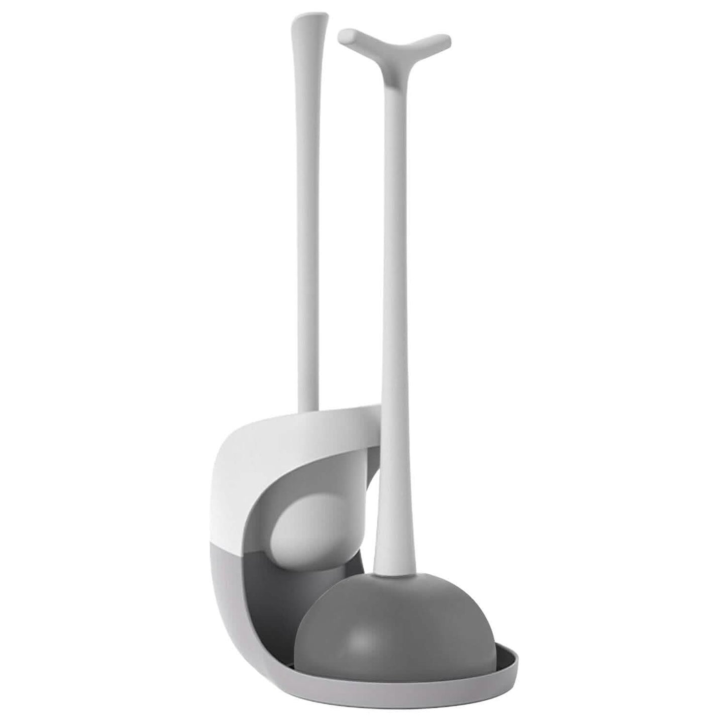 2-in-1 Toilet Plunger and Brush Combo Set with Ventilated Holder