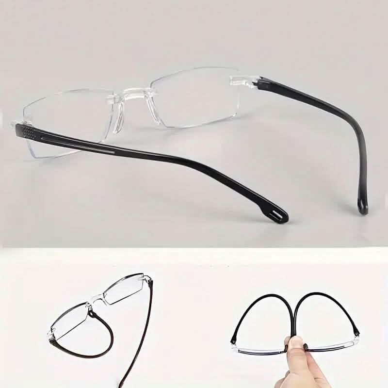 2-Pack: +100 Clear Lens Anti-Eyestrain Computer Unisex Glasses