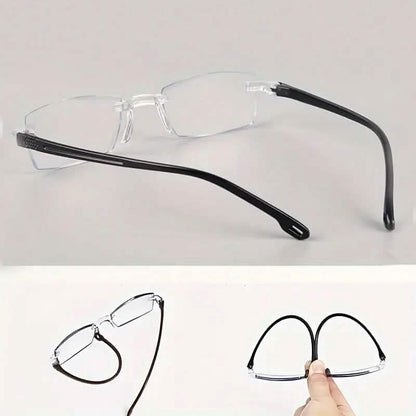 2-Pack: +100 Clear Lens Anti-Eyestrain Computer Unisex Glasses