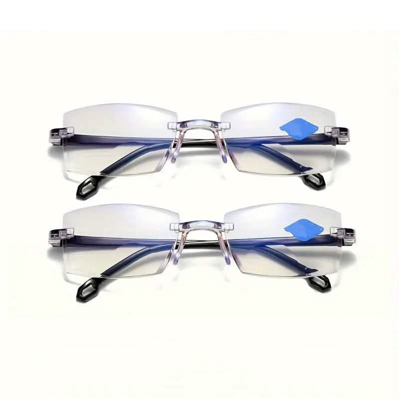 2-Pack: +100 Clear Lens Anti-Eyestrain Computer Unisex Glasses
