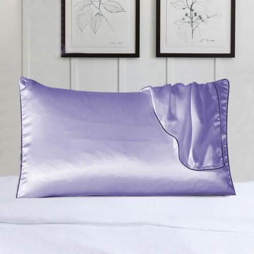 2-Pack: 100% Silk Pillow Cover with Trim