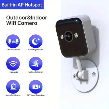 2-Pack: 1080P FHD Wireless Surveillance Camera, Full-Color Night Vision, Two-Way Voice & More