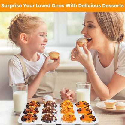2-Pack: 12 Cups Silicone Muffin Nonstick Pans