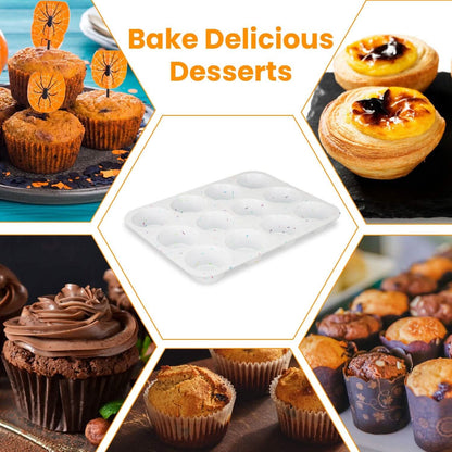 2-Pack: 12 Cups Silicone Muffin Nonstick Pans