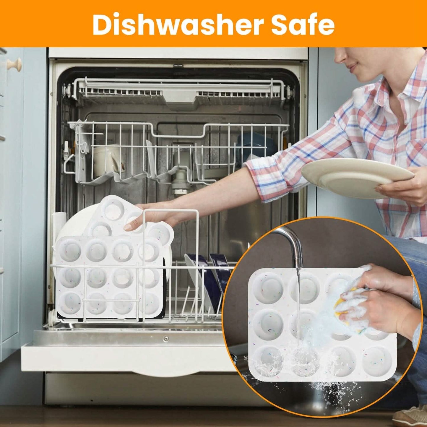 2-Pack: 12 Cups Silicone Muffin Nonstick Pans