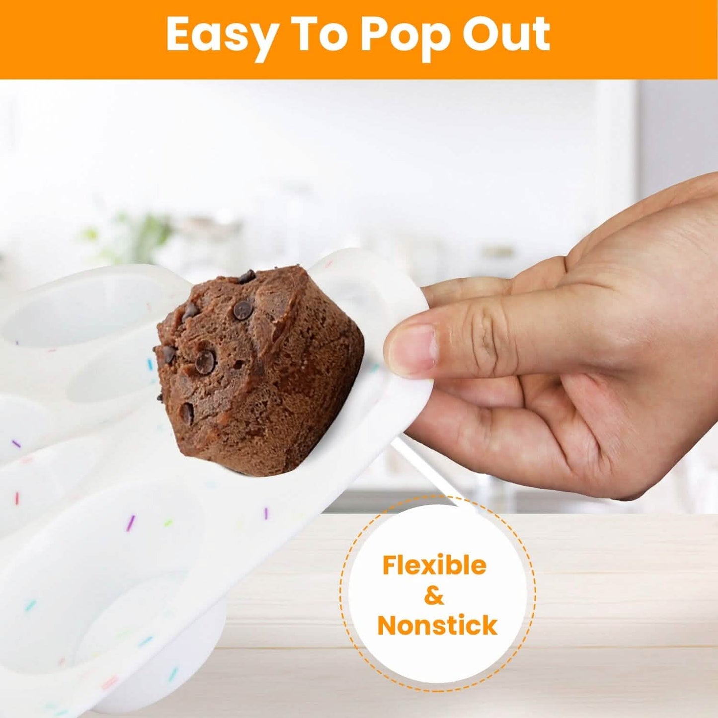 2-Pack: 12 Cups Silicone Muffin Nonstick Pans