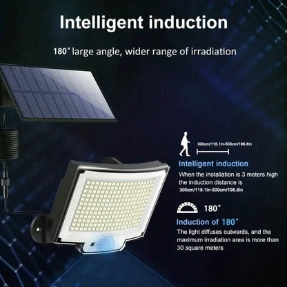 2-Pack: 228 LED Outdoor Split Solar Wall Lights