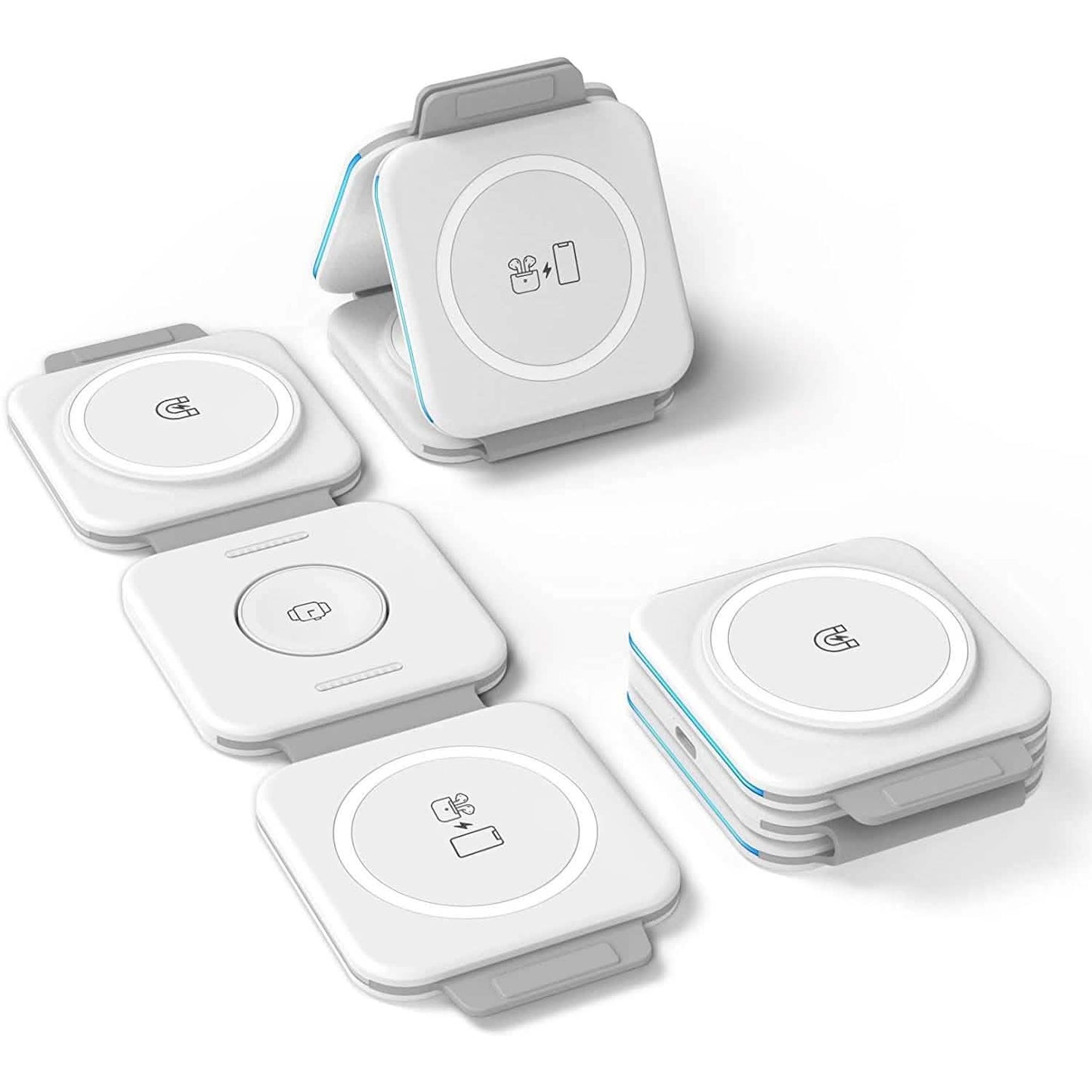 2-Pack: 3-in-1 Travel Charging Station for AirPods, Apple Watch and iPhone
