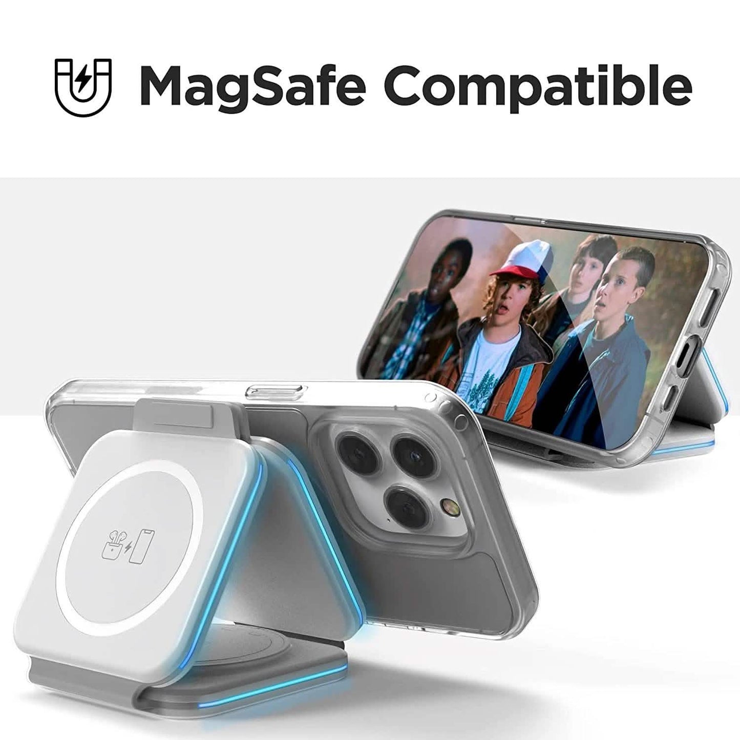 2-Pack: 3-in-1 Travel Charging Station for AirPods, Apple Watch and iPhone