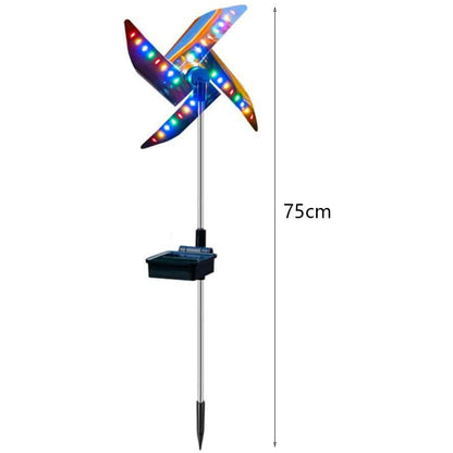 2-Pack: 32LED Outdoor Solar Ground Light Garden Lawn Waterproof Windmill Lamp