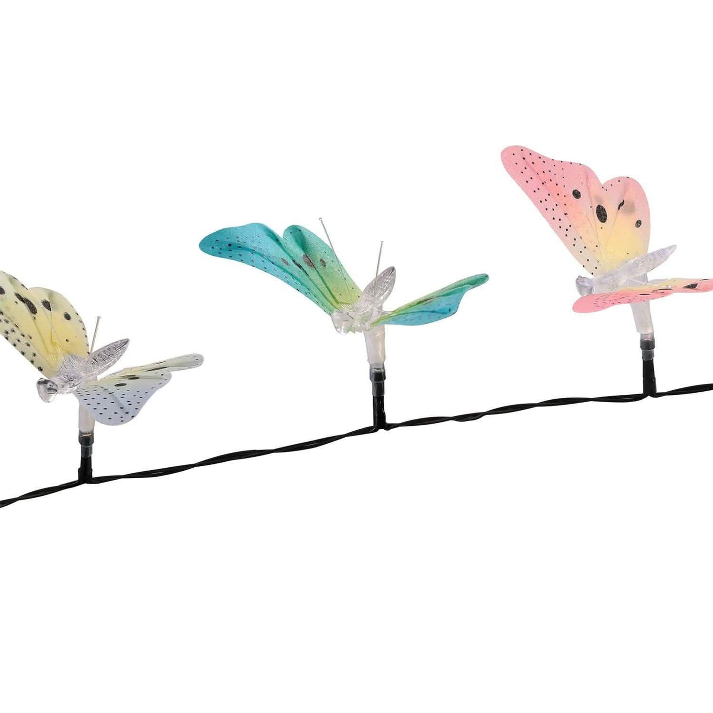 2-Pack: 3.8M Solar String Butterfly Lights
