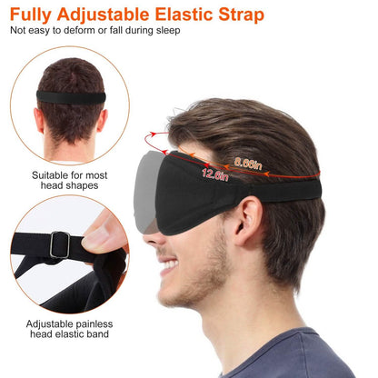 2-Pack: 3D Contoured Cup Light Blockout Sleeping Mask