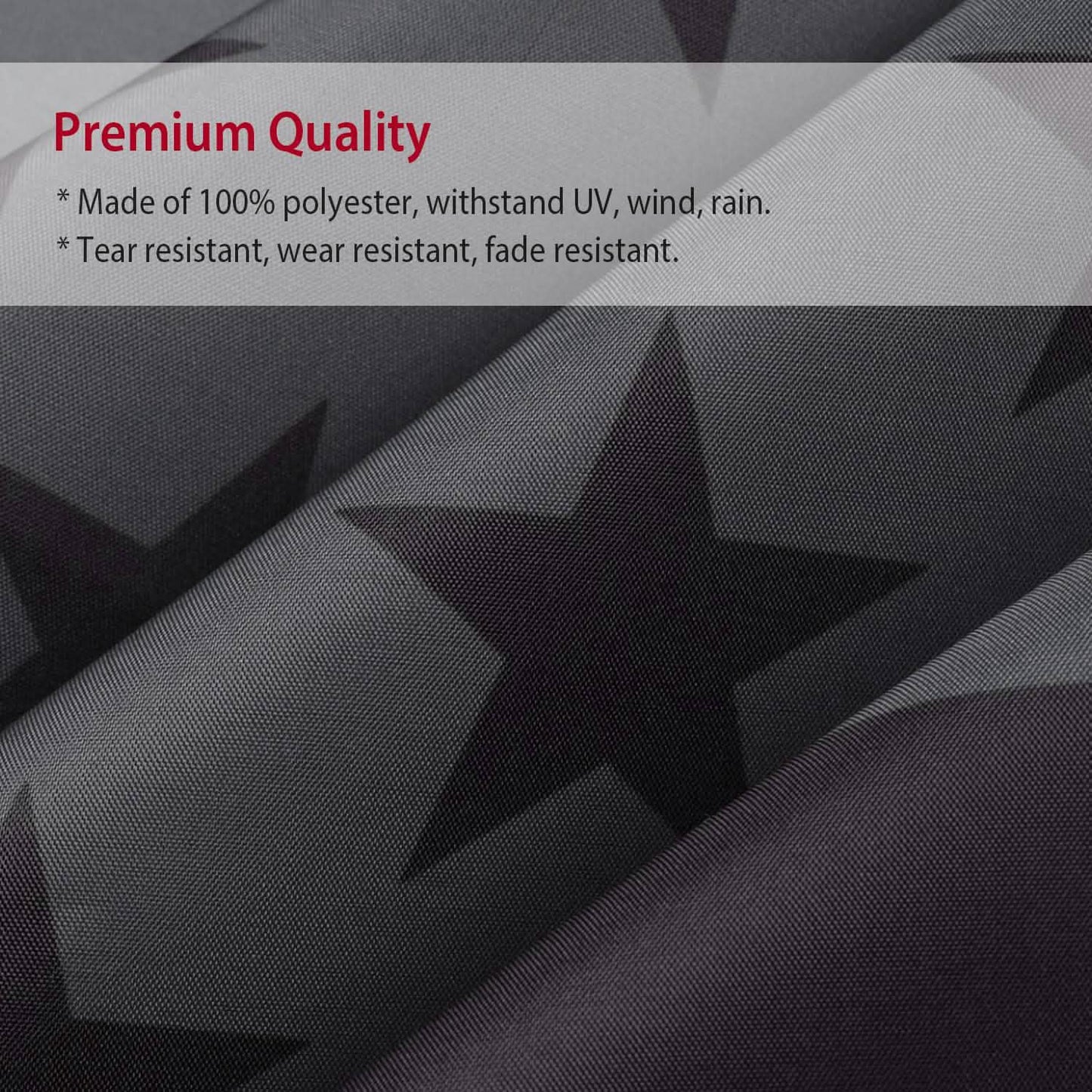 2-Pack: 3X5 Ft. All Black American Flag